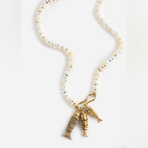 NWOT Madewell Beaded Fish Statement Necklace - Picture 3 of 6